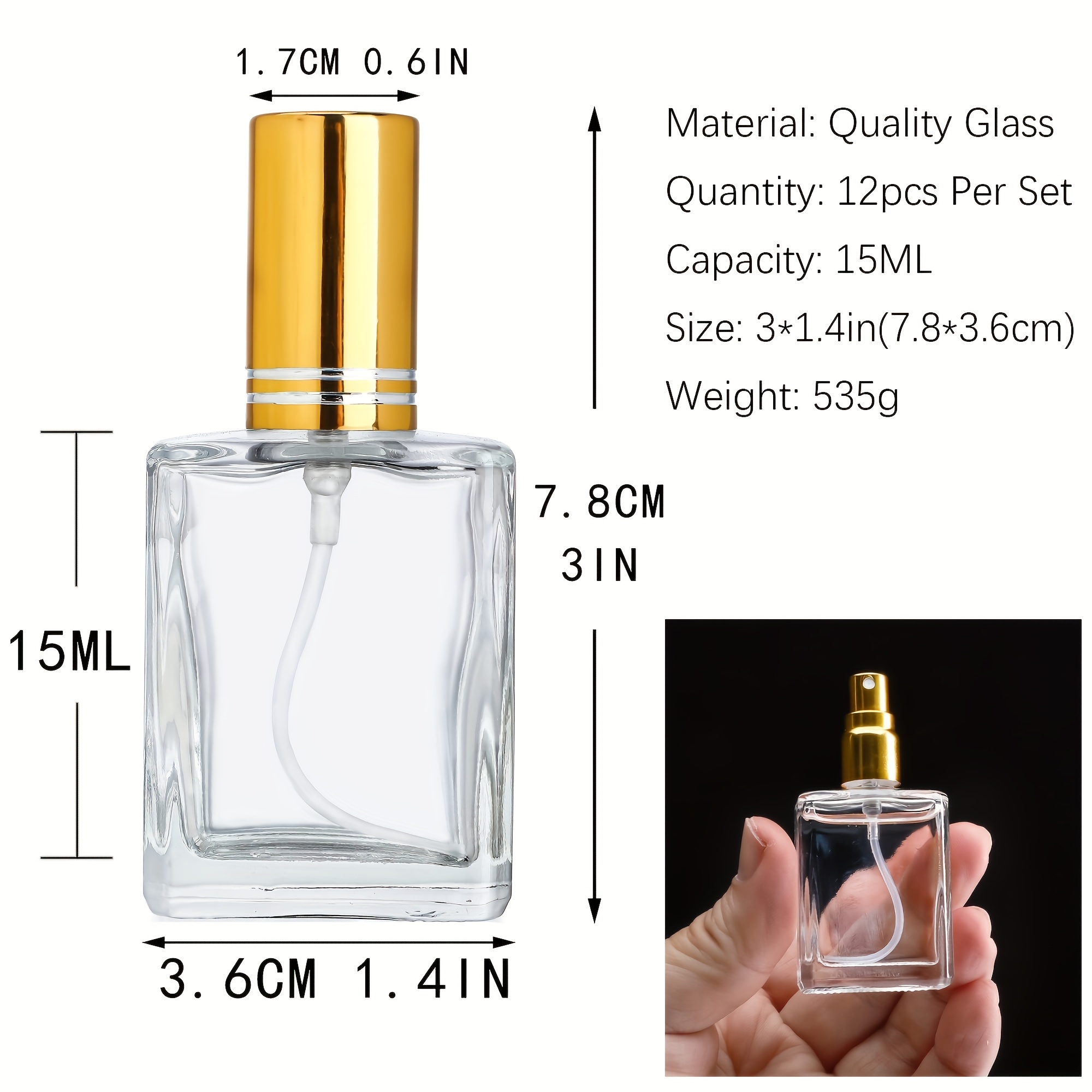 12 шт. + 6 аксессуаров, 15 мл, – обзор и цена Room Spray Bottle